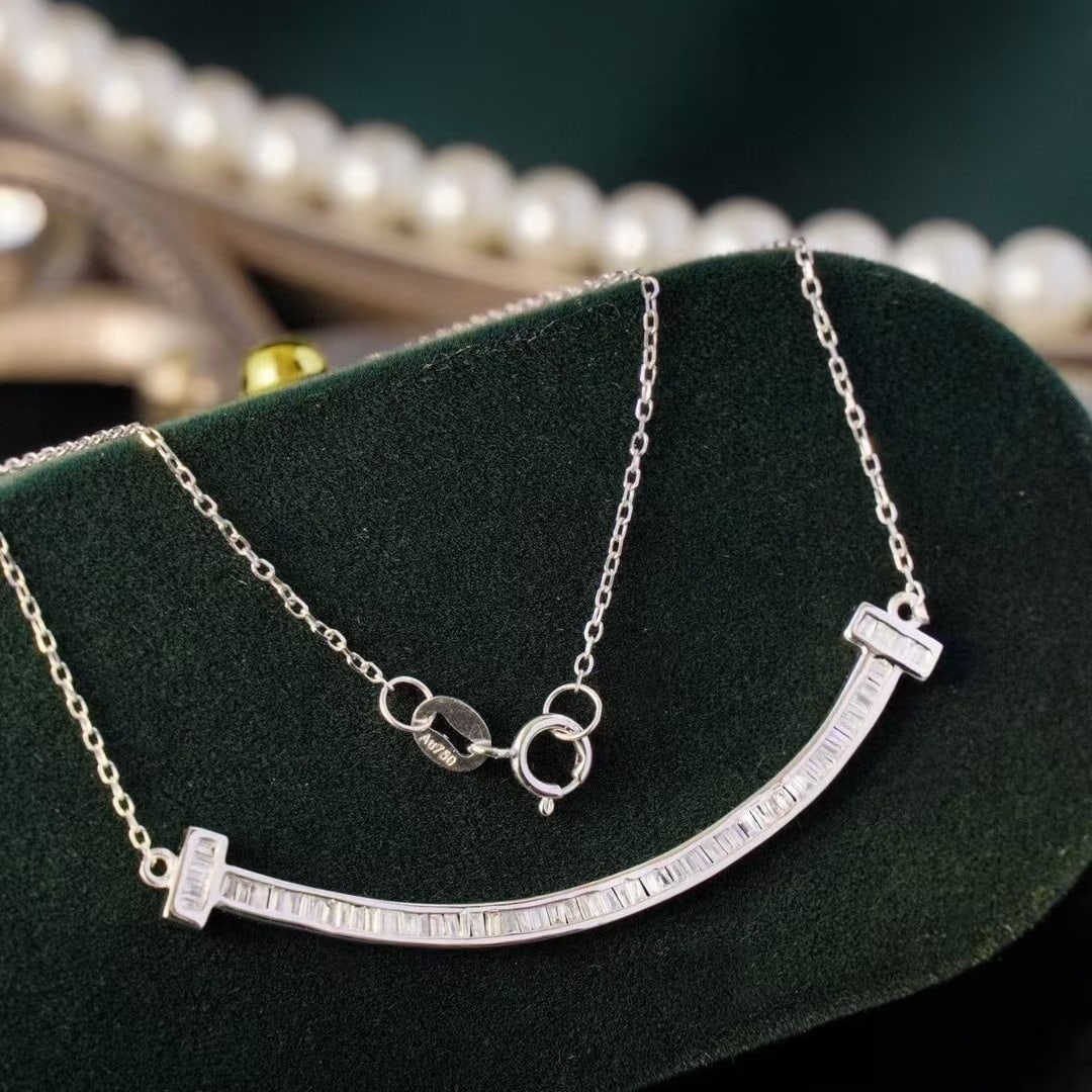 14k Gold 0.38 Ct Natural H Diamond Necklace - 5