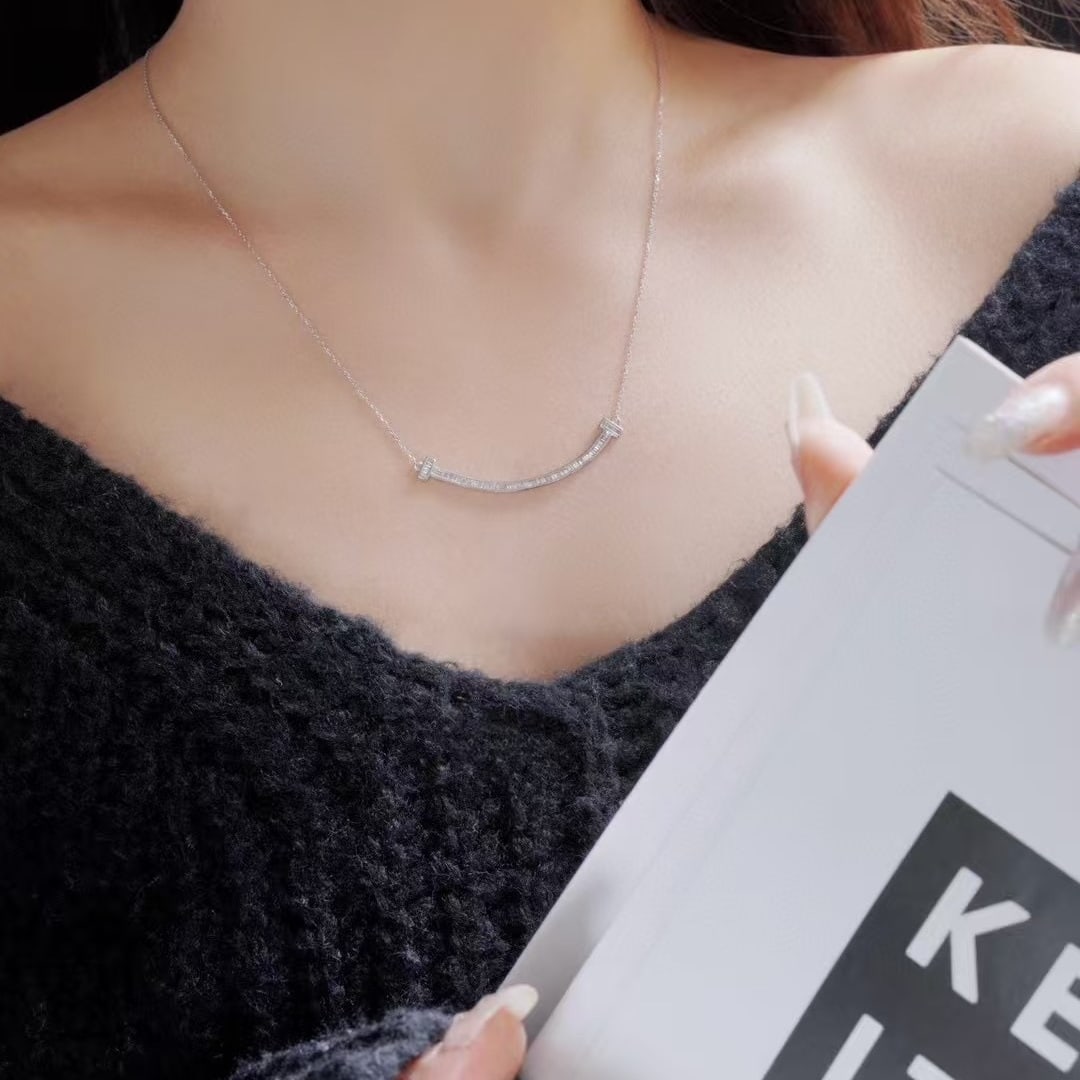 14k Gold 0.38 Ct Natural H Diamond Necklace - 6