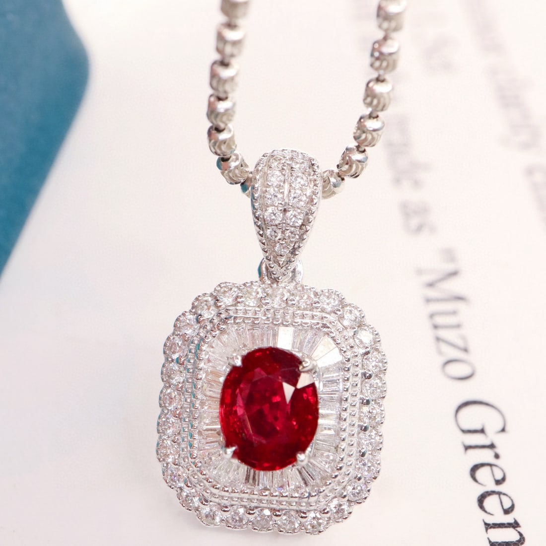 14k Gold 1.58 Ctw Natural Ruby & Diamond Pendant( Without Chain ): Ref:231137138 // gold content:14k gold // main gemstone:ruby // shape:oval // carat weight:1. 06ct // color:pigeonblood red // treatment:natural // // adjacent gemstone 2 : diamond //