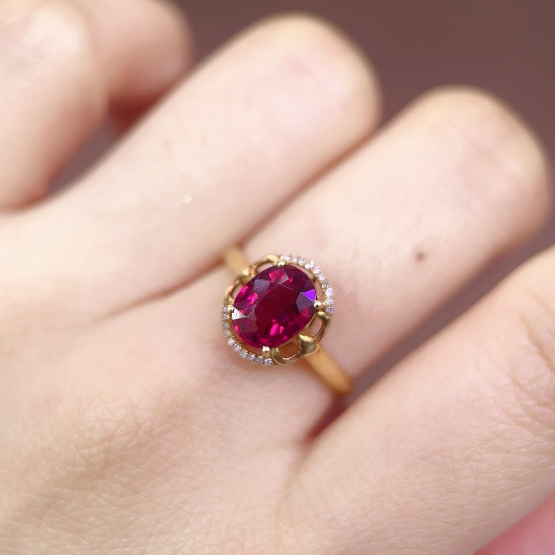 14k Gold 1.96 Ctw Natural Tourmaline & Diamond Ring - 5