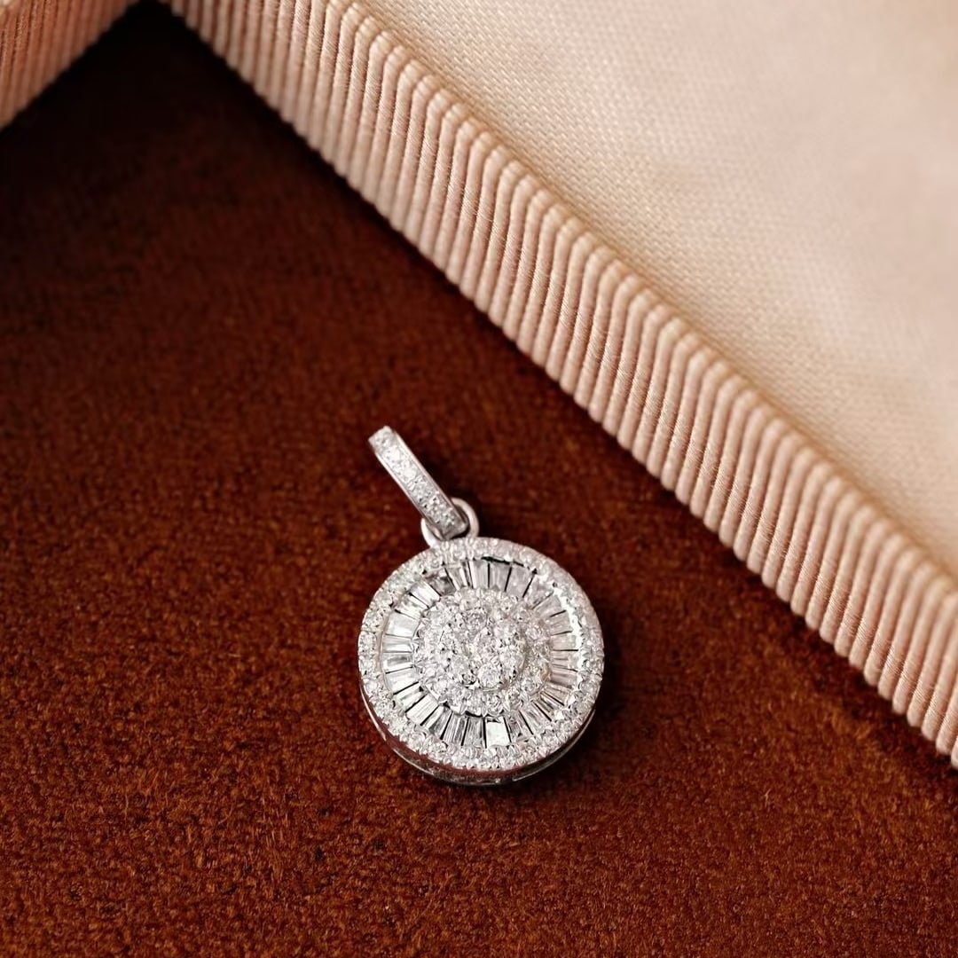 14k Gold 0.5 Ct Natural H Diamond Pendant( Without Chain ) - 4