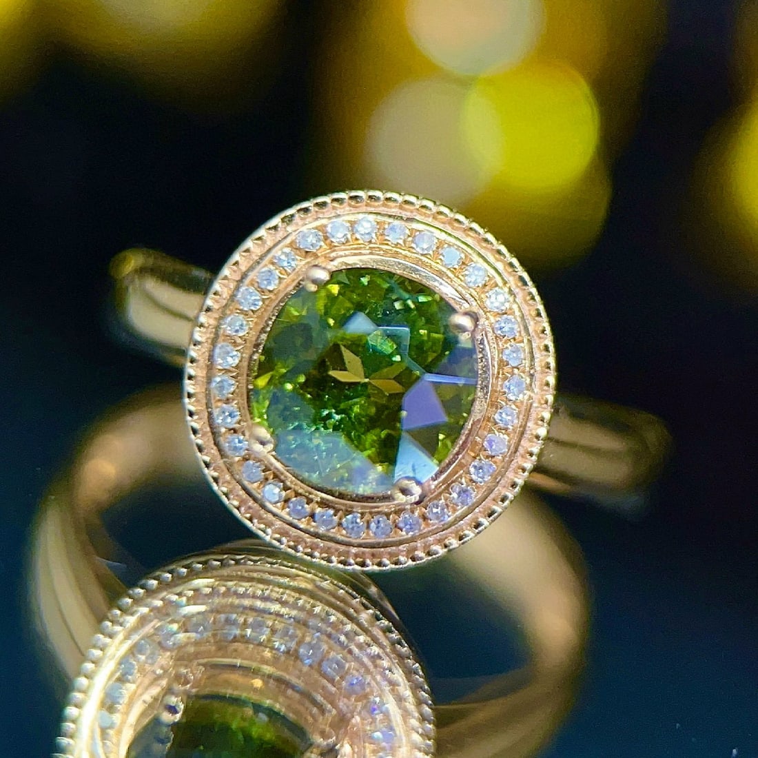 14k Gold 1.59 Ctw Natural Tourmaline & Diamond Ring - 2