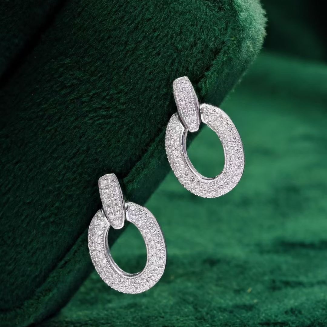 14k Gold 0.6 Ct Natural H Diamond Earrings: Ref:231137225 // gold content:14k gold // main gemstone:diamond // shape:round // carat weight:0. 6ct // clarity grade:vs-si // color:h // treatment:natural // cut grade:g // Condition: NewLow