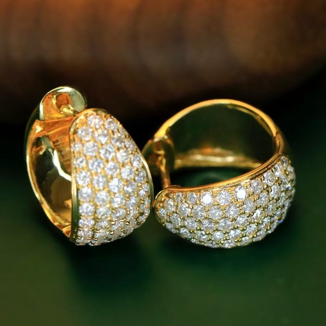 14k Gold 1.6 Ct Natural H Diamond Earrings: Ref:231137232 // gold content:14k gold // main gemstone:diamond // shape:round // carat weight:1. 6ct // clarity grade:vs-si // color:h // treatment:natural // cut grade:g // Condition: NewLow