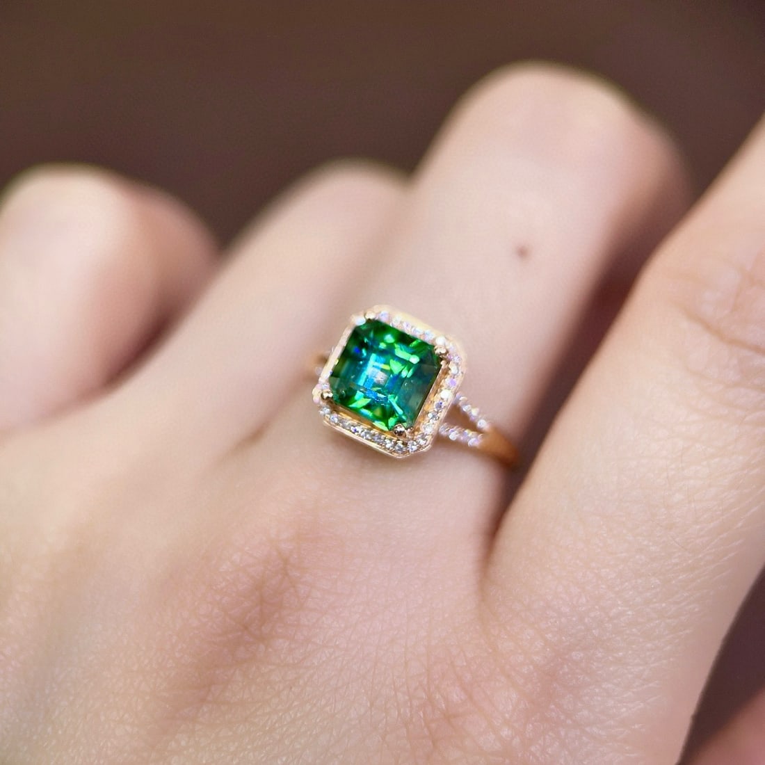 14k Gold 2.44 Ctw Natural Tourmaline & Diamond Ring - 5