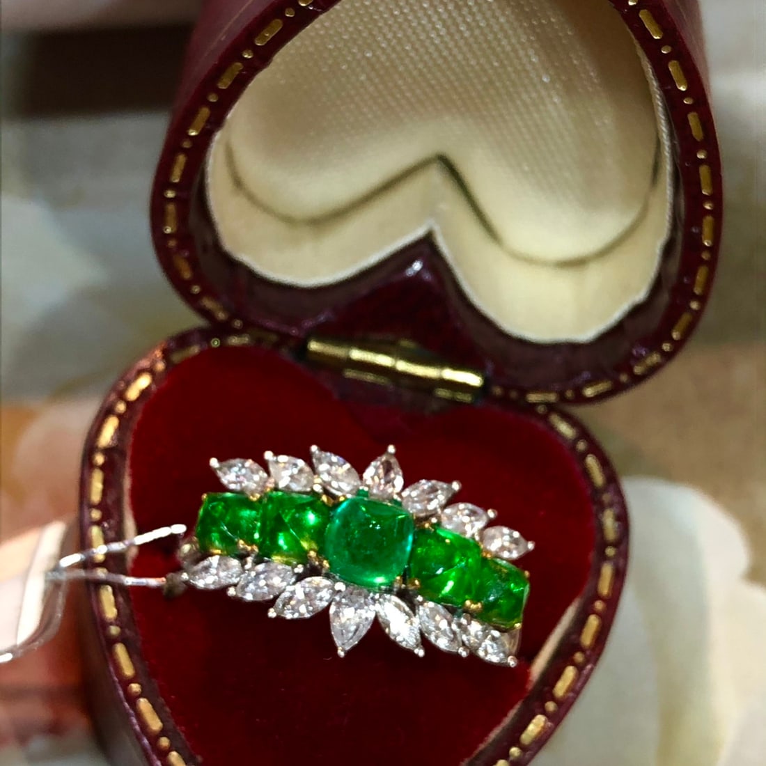 14k Gold 2.32 Ctw Natural Emerald & Diamond Ring - 2