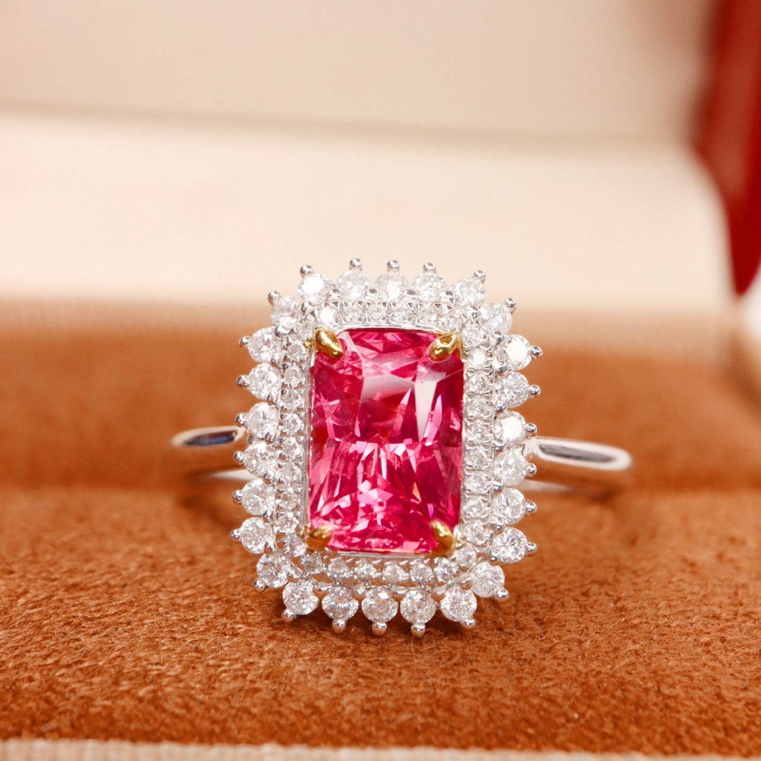 14k Gold 2.03 Ctw Natural Spinel & Diamond Ring - 2