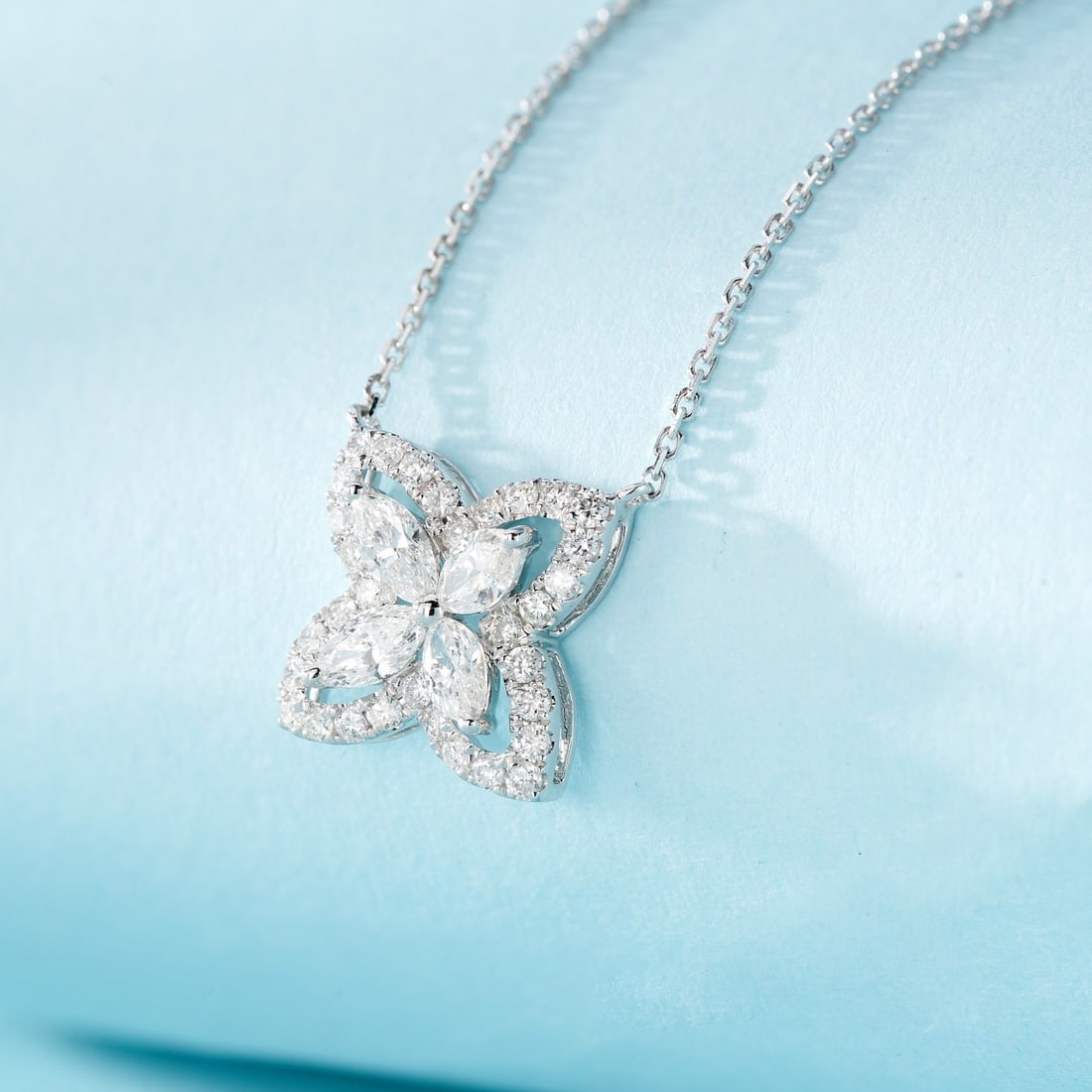 14k Gold 0.53 Ctw Natural H Diamond Necklace - 3