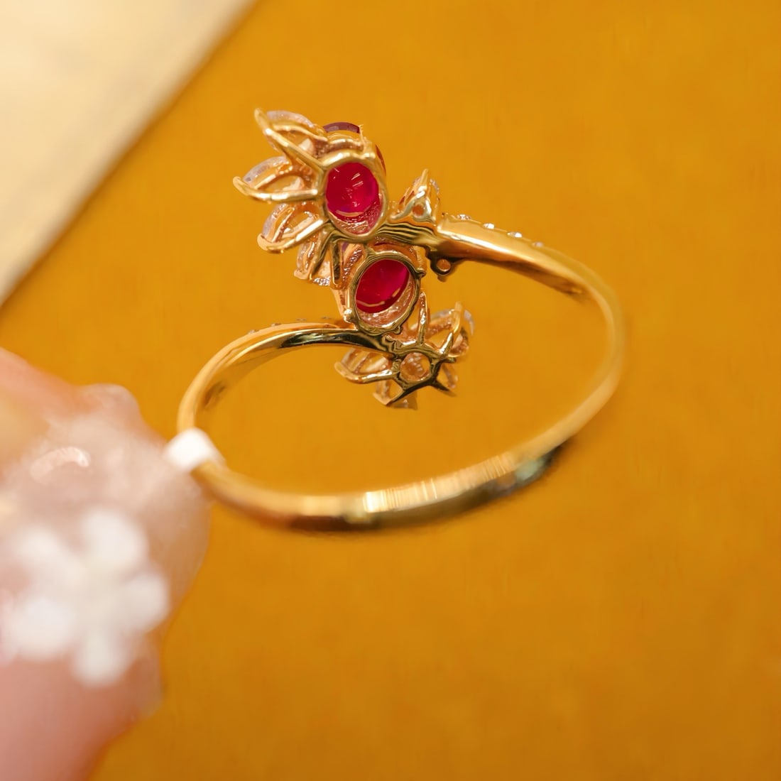 14k Gold 1.07 Ctw Natural Ruby & Diamond Ring - 5