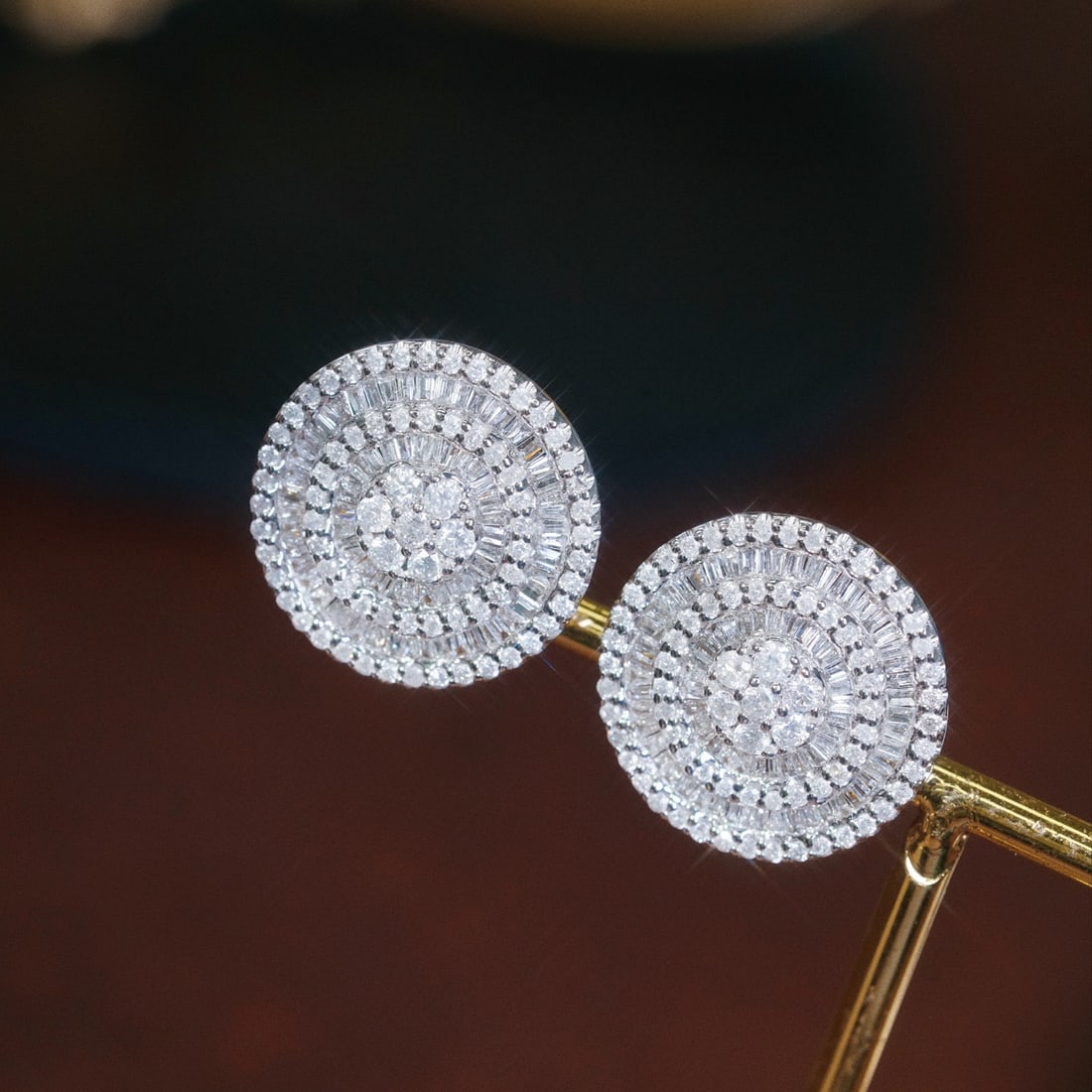 14k Gold 2.80 Ct Natural H Diamond Earrings - 2