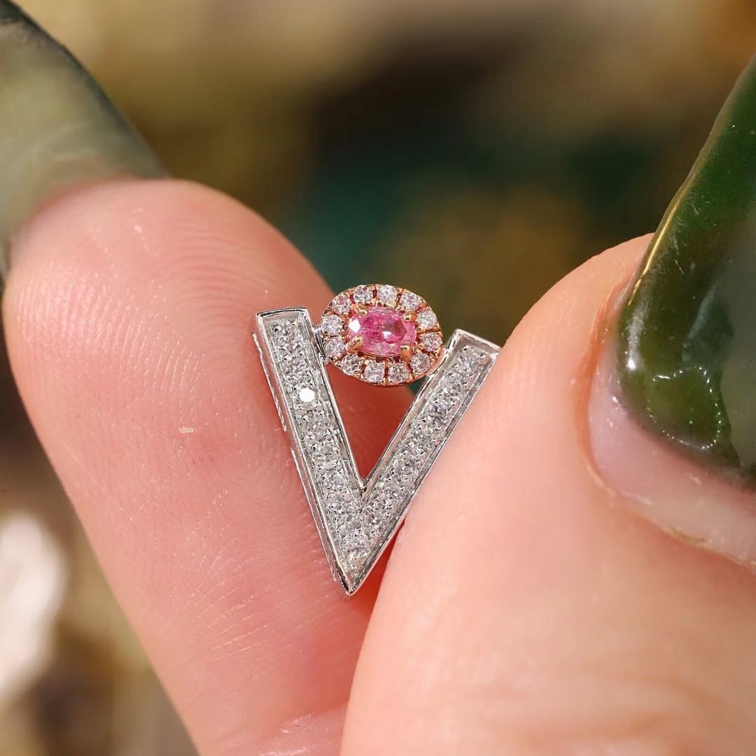 14k Gold 0.40 Ctw Natural Pink Diamond & Diamond Earrings - 7