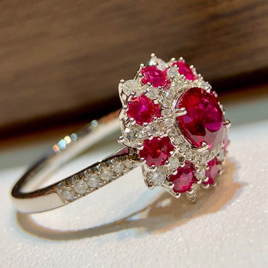 14k Gold 1.55 Ctw Natural Ruby & Ruby Ring - 3