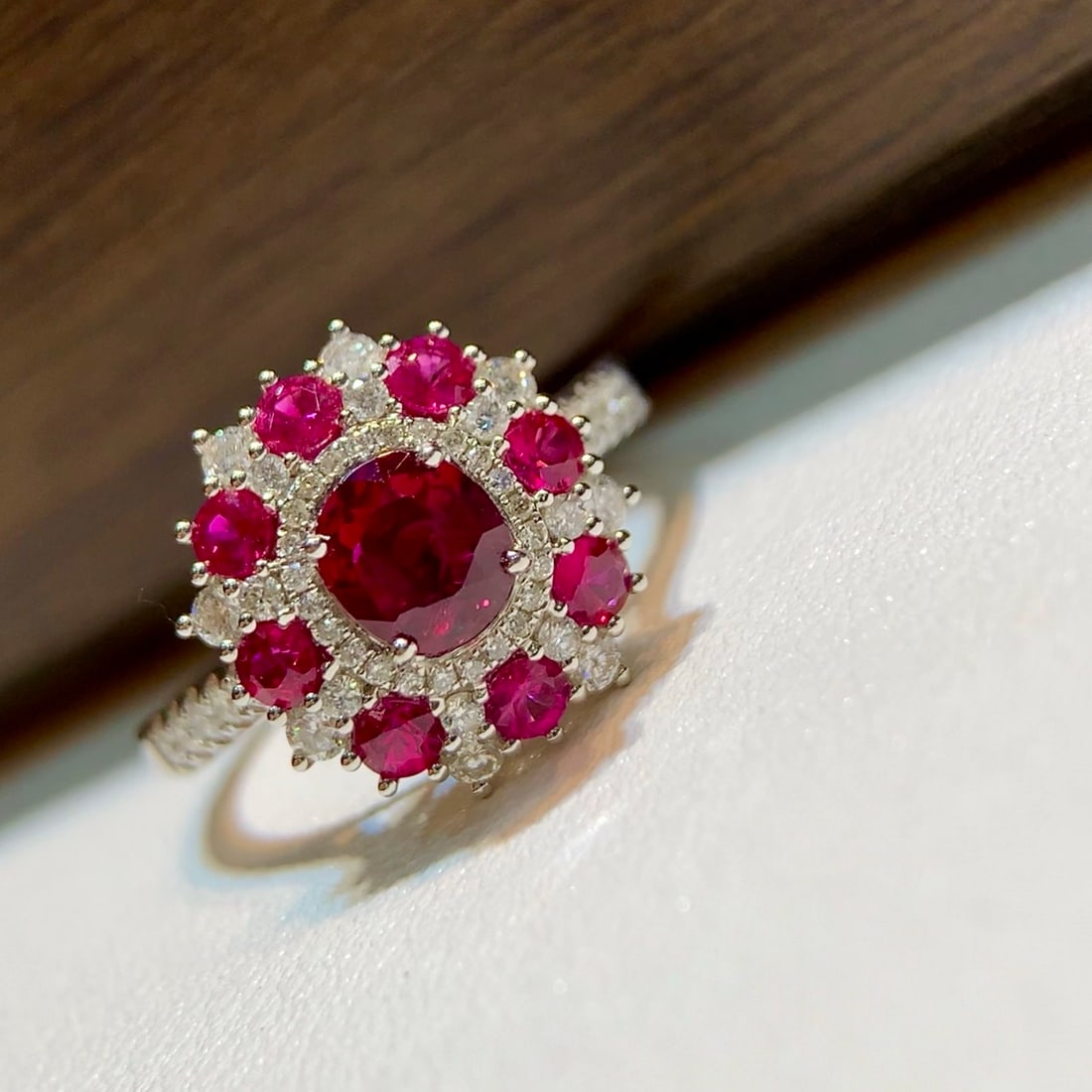 14k Gold 1.55 Ctw Natural Ruby & Ruby Ring - 4