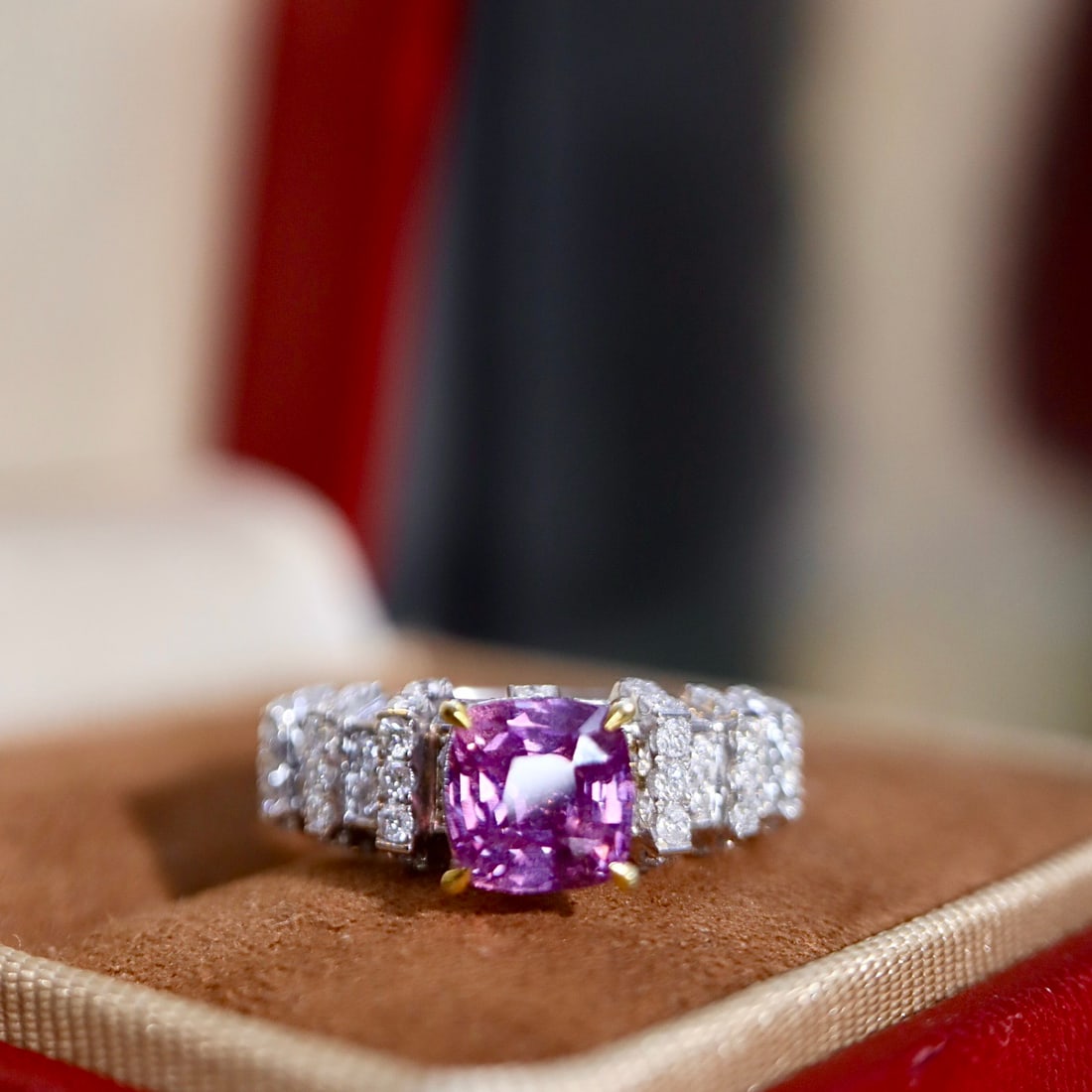 14k Gold 2.78 Ctw Natural Sapphire & Diamond Ring - 5