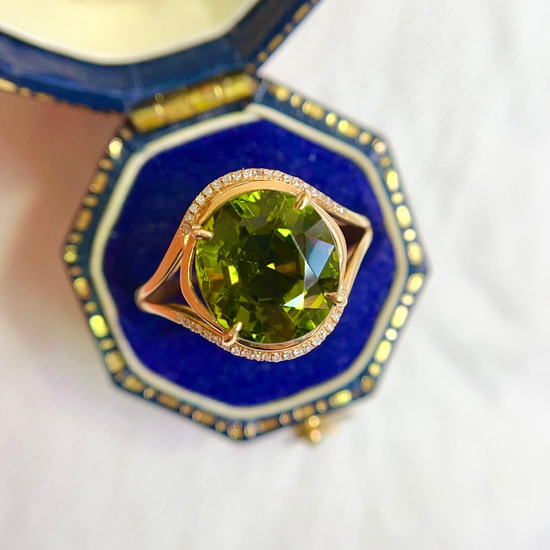 14k Gold 5.20 Ct Natural Tourmaline & Diamond Ring - 3