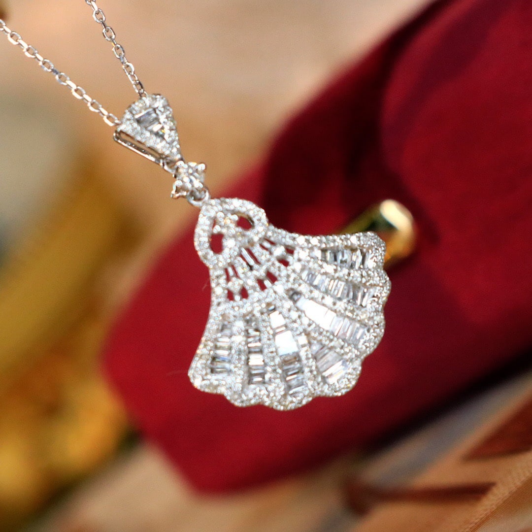 14k Gold 0.98 Ct Natural H Diamond Pendant( Without Chain ) - 3