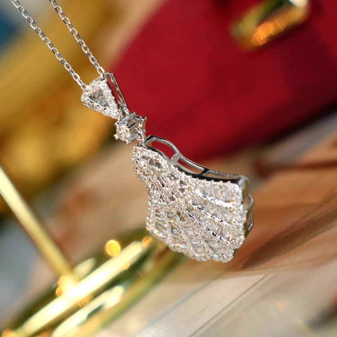 14k Gold 0.98 Ct Natural H Diamond Pendant( Without Chain ) - 5