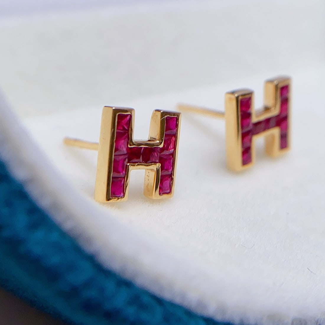 14k Gold 1.10 Ct Natural Ruby Earrings - 6