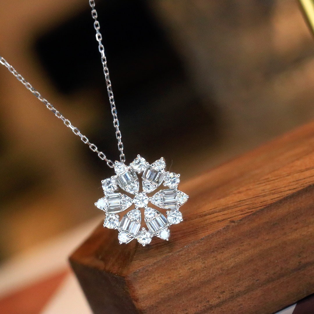 14k Gold 0.85 Ct Natural H Diamond Earrings - 4