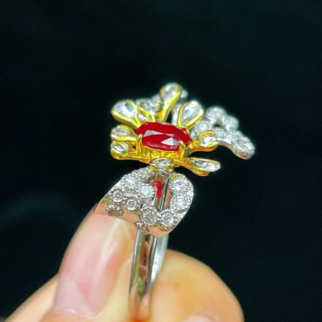 14k Gold 1.64 Ctw Natural Ruby & Diamond Ring - 4