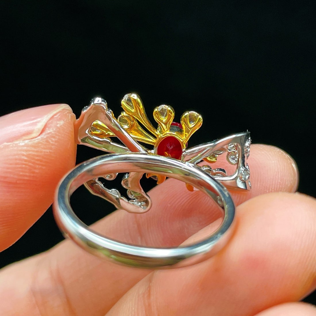 14k Gold 1.64 Ctw Natural Ruby & Diamond Ring - 5