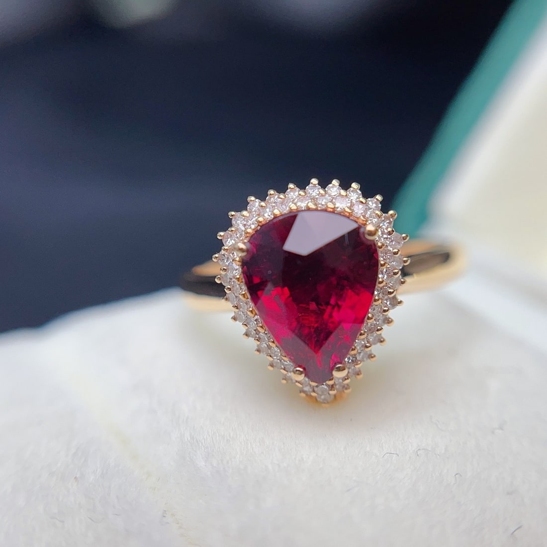 14k Gold 2.45 Ct Natural Tourmaline & Diamond Ring/pendant( Without Chain ) - 3