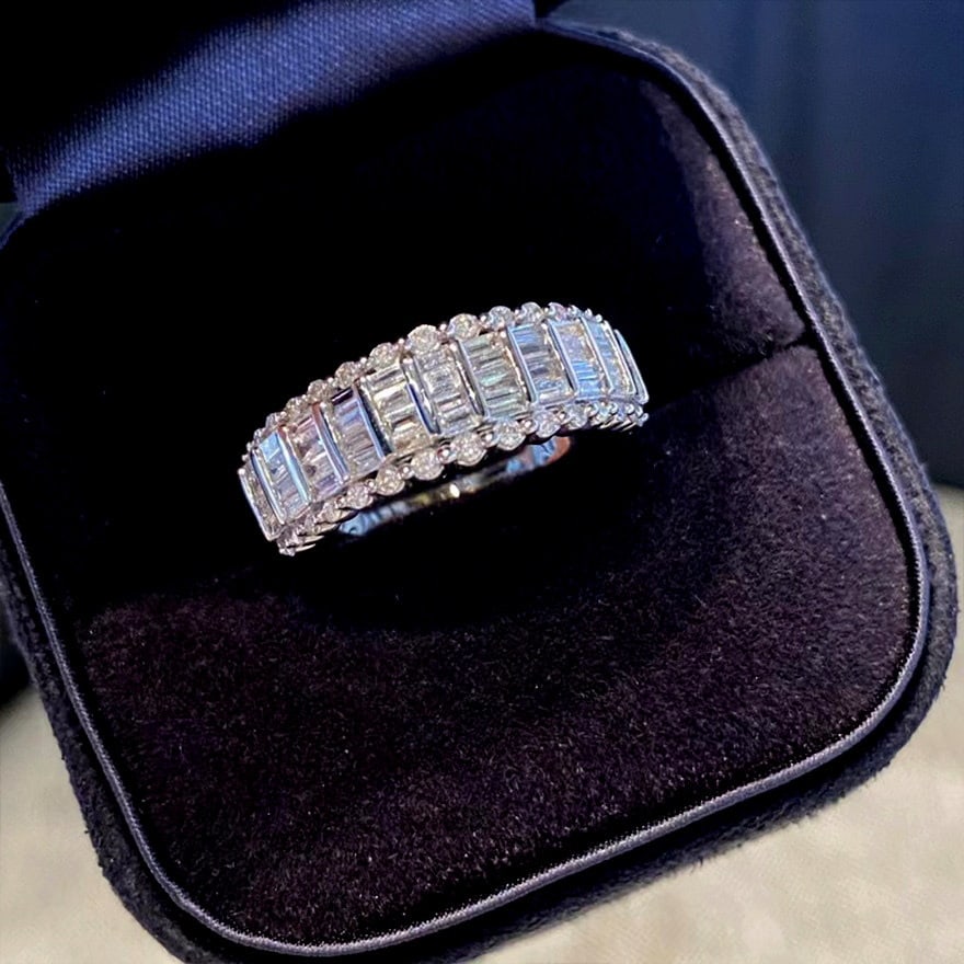 14k Gold 0.57 Ct Natural H Diamond Ring - 2