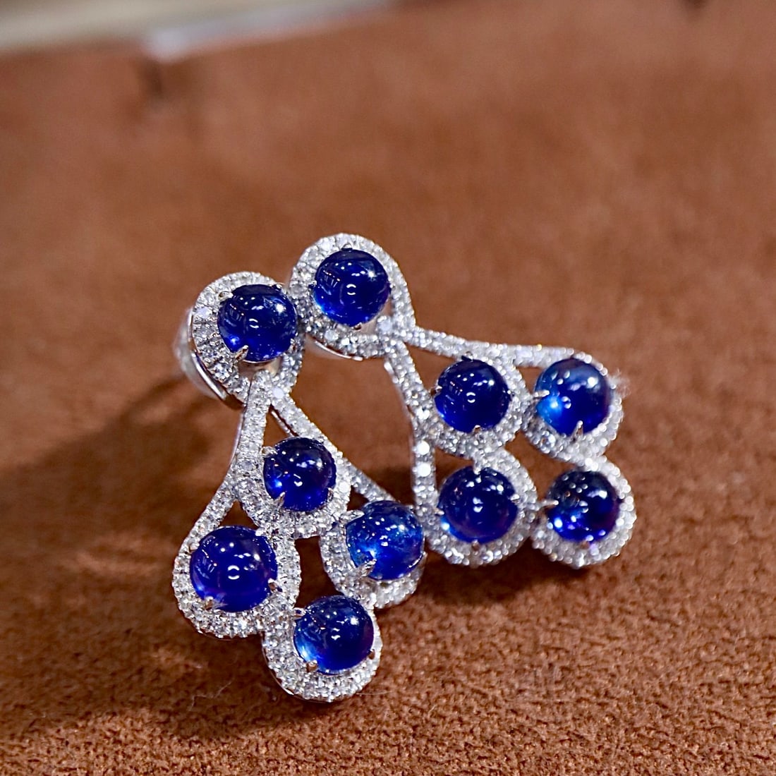 14k Gold 3.34 Ctw Natural Sapphire & Diamond Earrings - 2