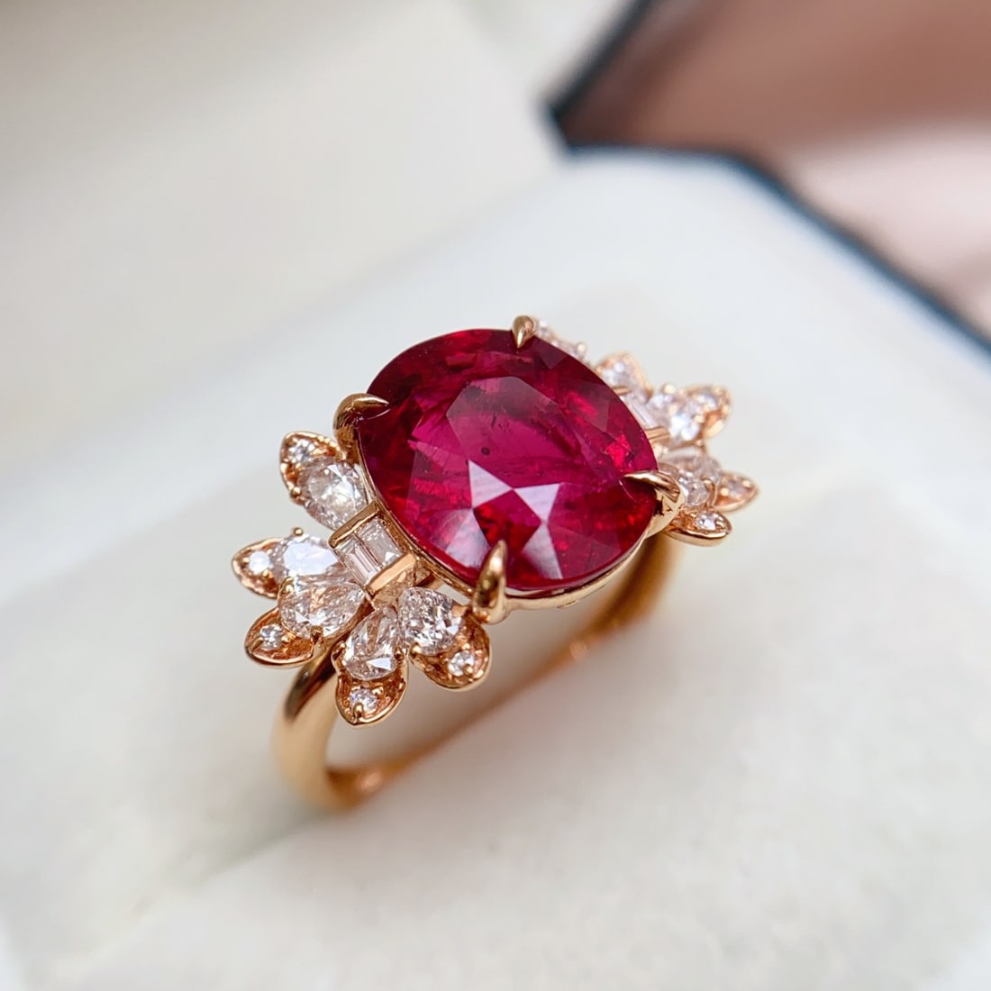 14k Gold 4.70 Ct Natural Tourmaline & Diamond Ring - 3