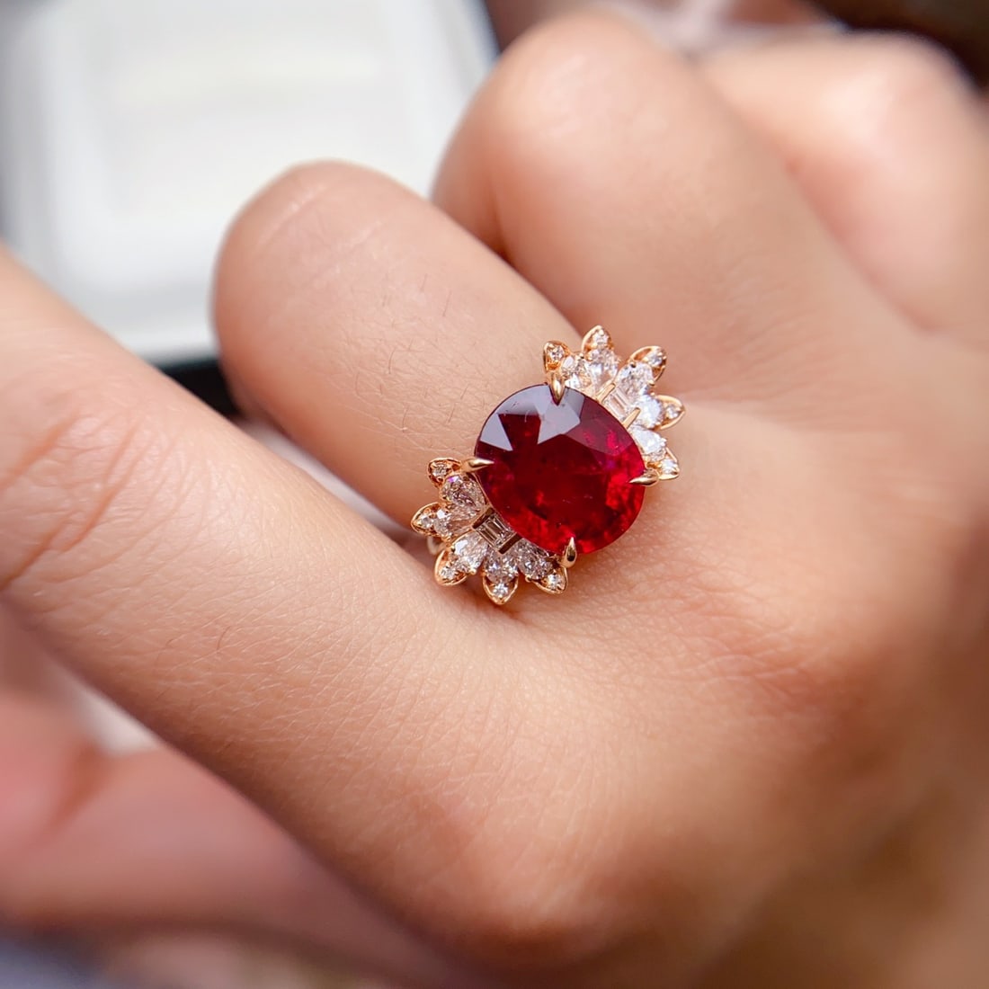 14k Gold 4.70 Ct Natural Tourmaline & Diamond Ring - 5