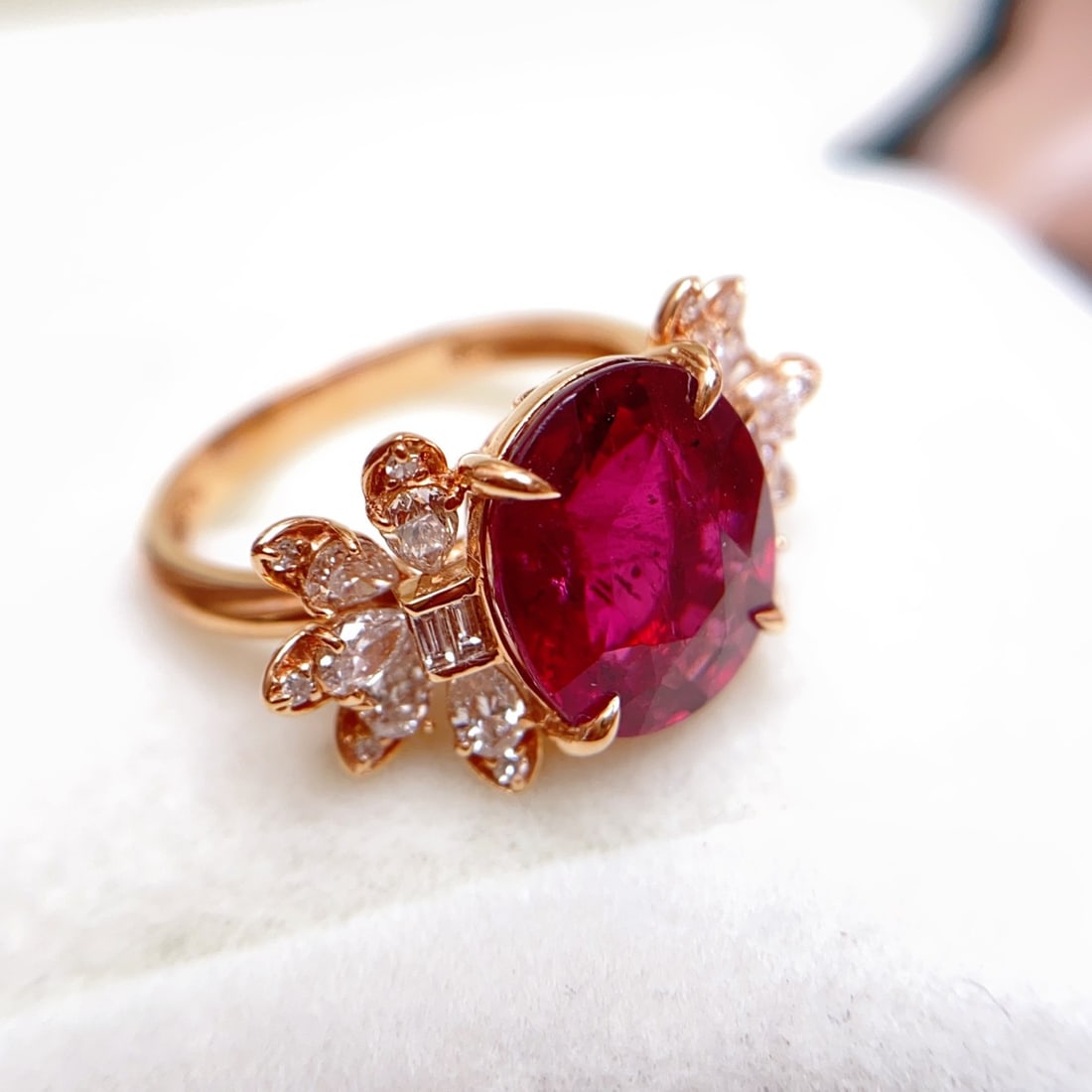 14k Gold 4.70 Ct Natural Tourmaline & Diamond Ring - 6