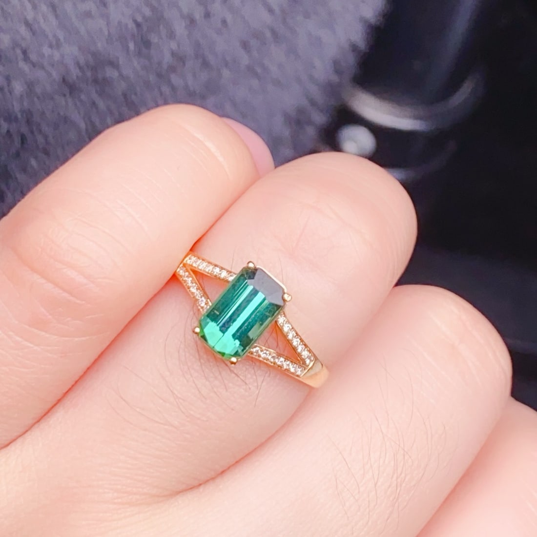 14k Gold 1.78 Ctw Natural Tourmaline & Diamond Ring - 5