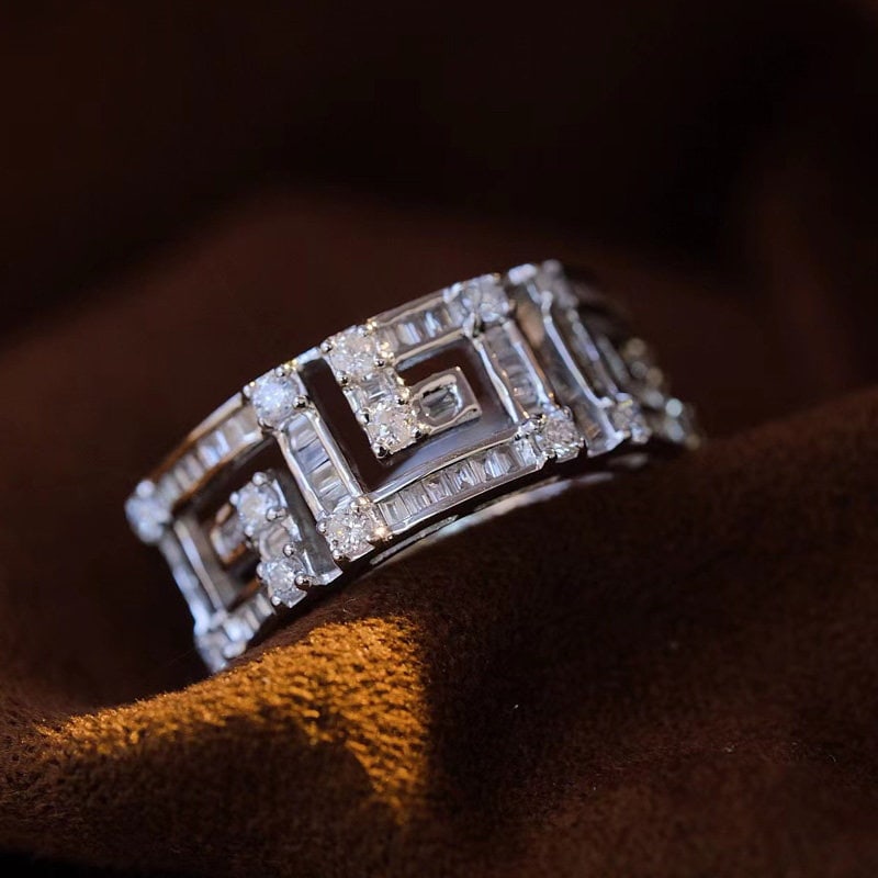 14k Gold 0.9 Ct Natural H Diamond Ring - 2