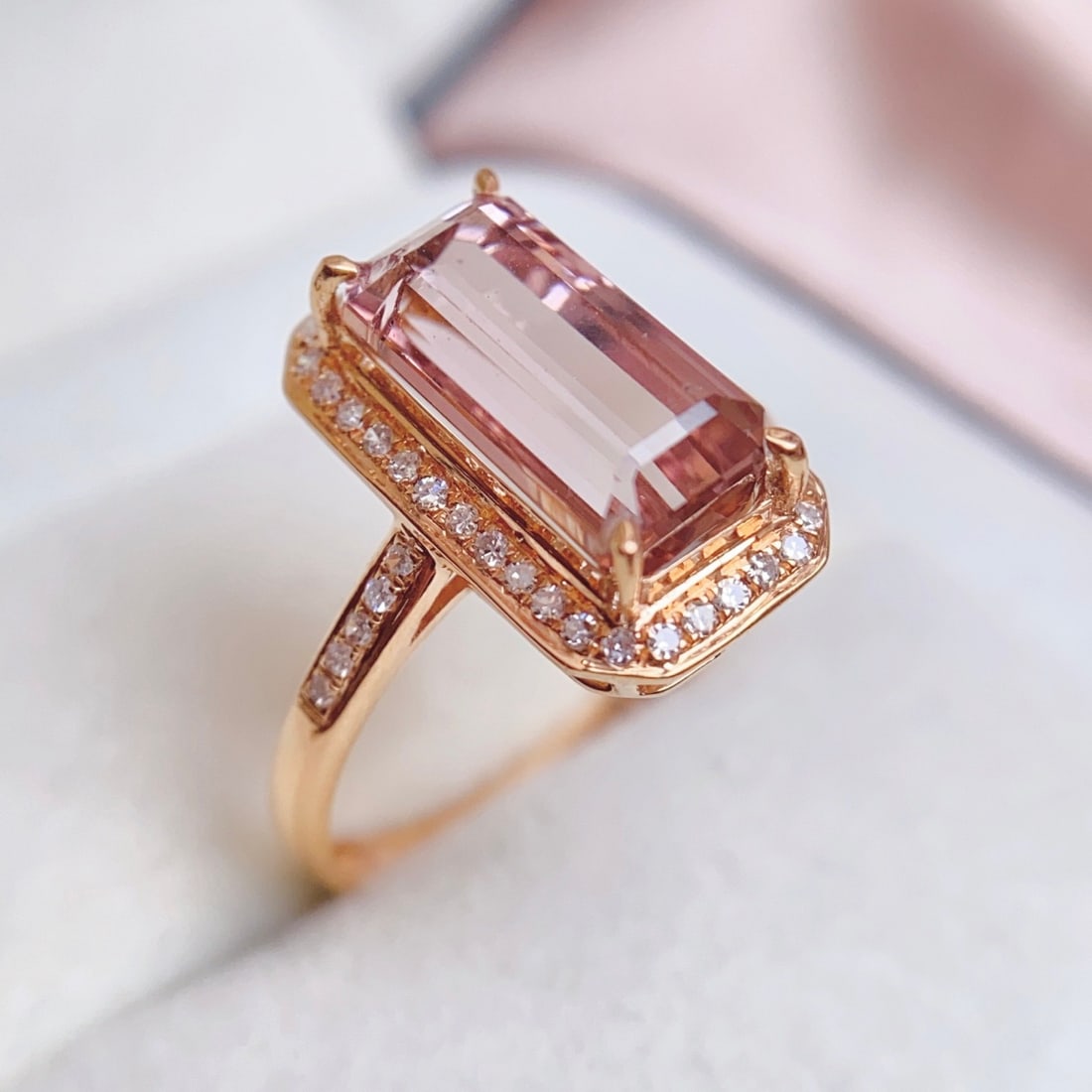 14k Gold 3.80 Ct Natural Tourmaline & Diamond Ring - 4