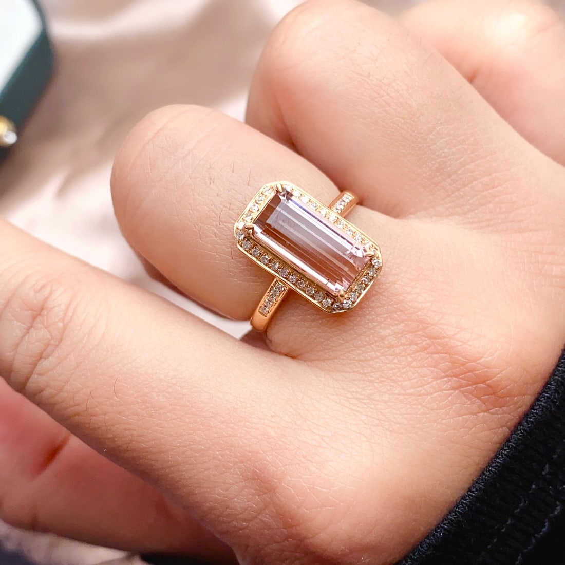 14k Gold 3.80 Ct Natural Tourmaline & Diamond Ring - 6