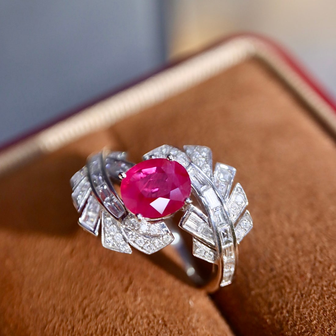 14k Gold 1.96 Ctw Natural Ruby & Diamond Ring - 2