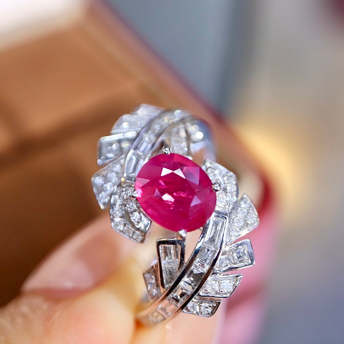 14k Gold 1.96 Ctw Natural Ruby & Diamond Ring - 4