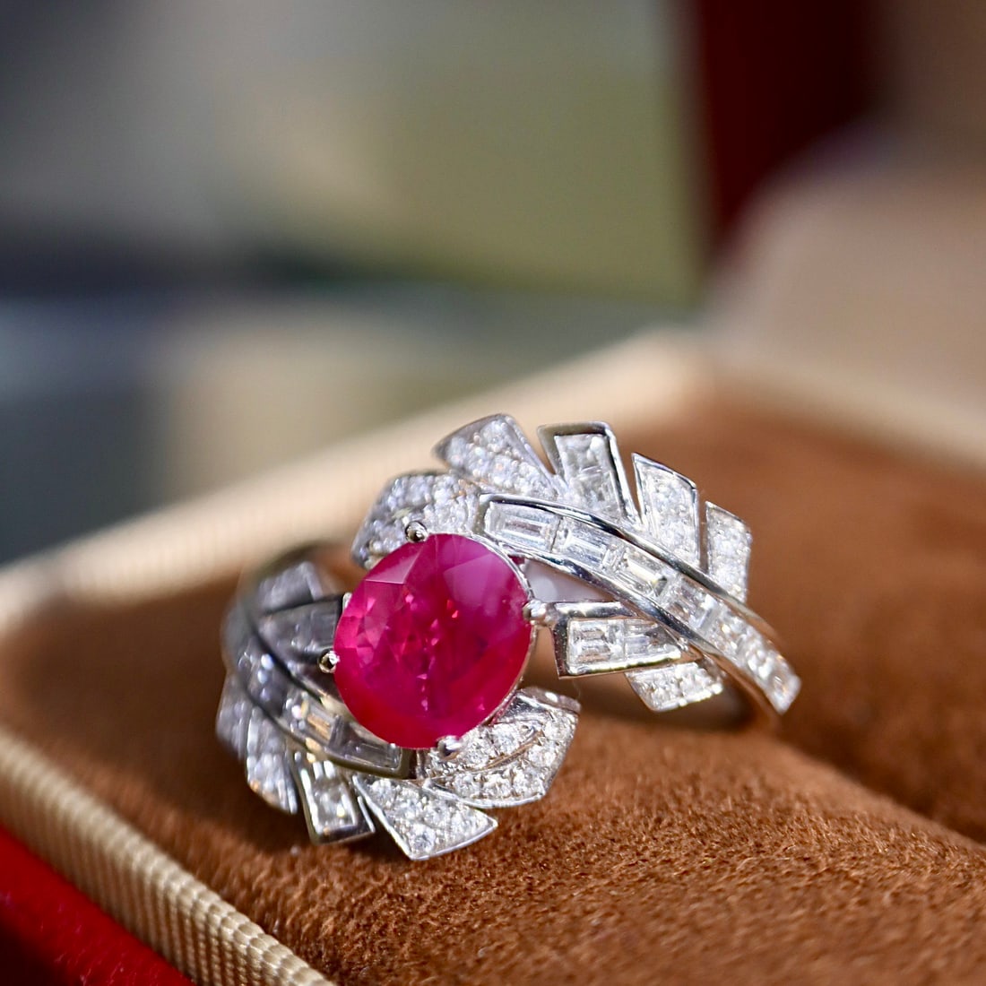 14k Gold 1.96 Ctw Natural Ruby & Diamond Ring - 6