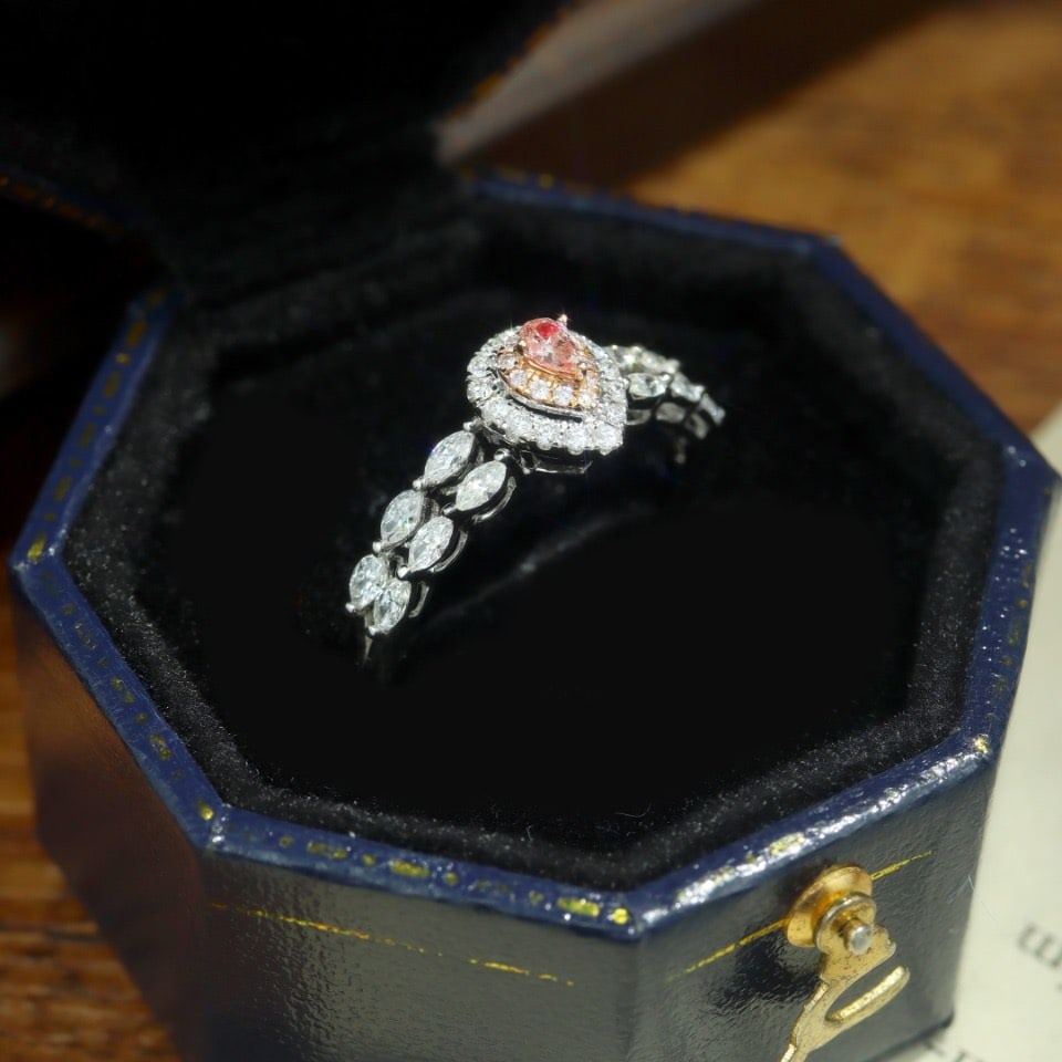 14k Gold 0.51 Ctw Natural Pink Diamond & Diamond Ring - 2