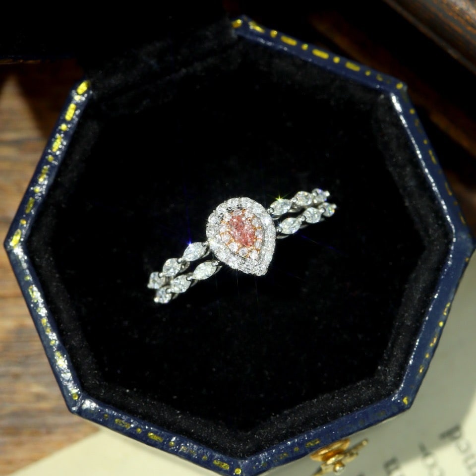 14k Gold 0.51 Ctw Natural Pink Diamond & Diamond Ring - 6