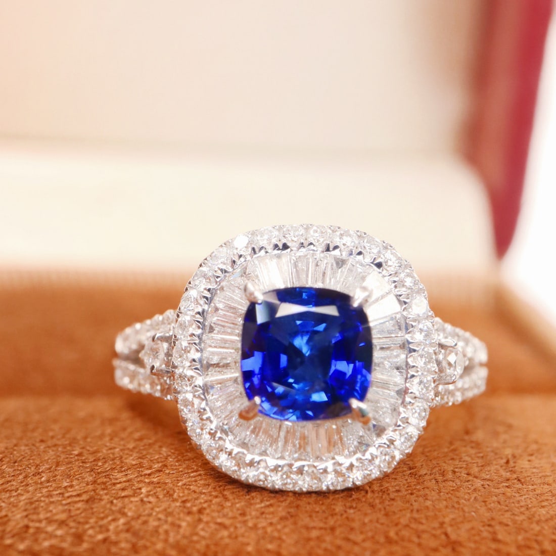 14k Gold 1.91 Ctw Natural Sapphire & Diamond Ring - 3