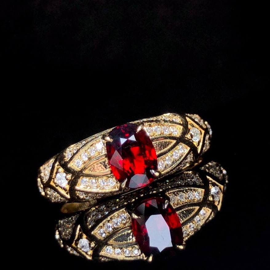 14k Gold 1.41 Ctw Natural Ruby & Diamond Ring - 2