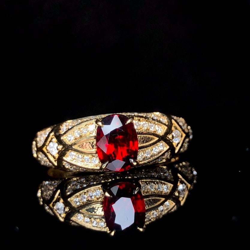 14k Gold 1.41 Ctw Natural Ruby & Diamond Ring - 3