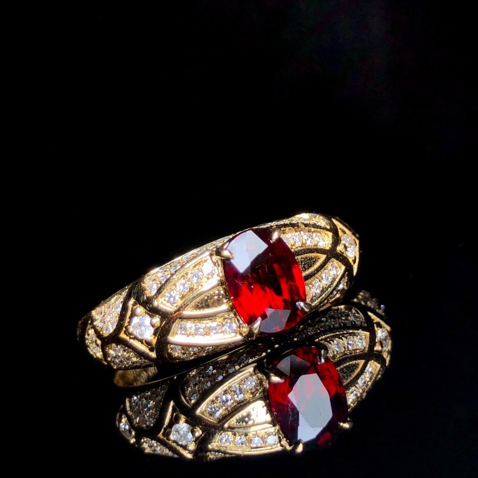 14k Gold 1.41 Ctw Natural Ruby & Diamond Ring - 5