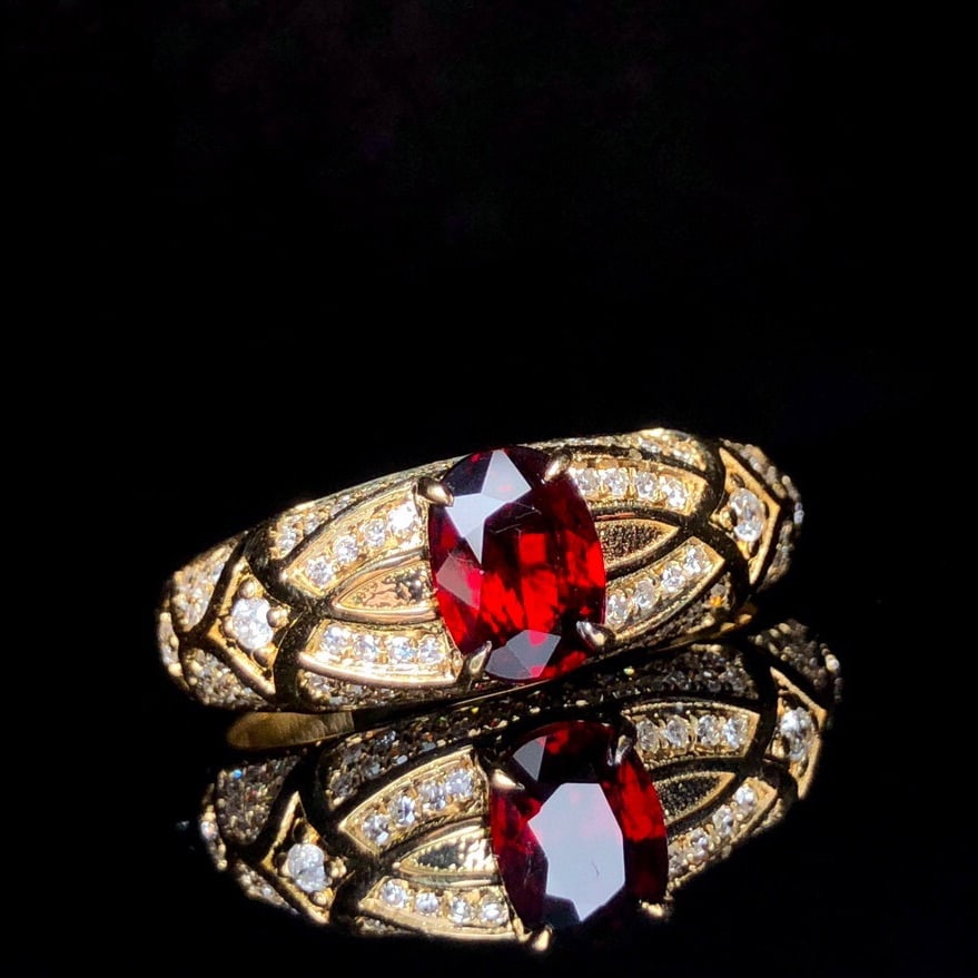 14k Gold 1.41 Ctw Natural Ruby & Diamond Ring - 6