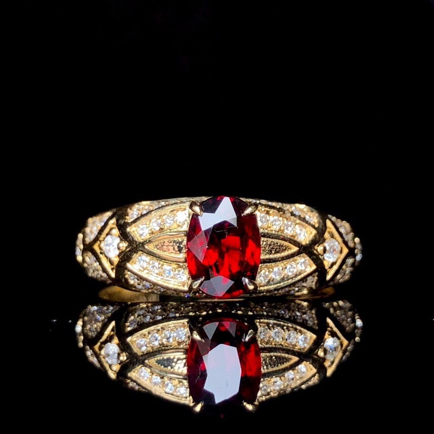 14k Gold 1.41 Ctw Natural Ruby & Diamond Ring - 7