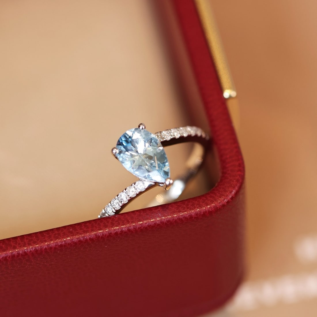 14k Gold 1.31 Ctw Natural Aquamarine & Diamond Ring - 3