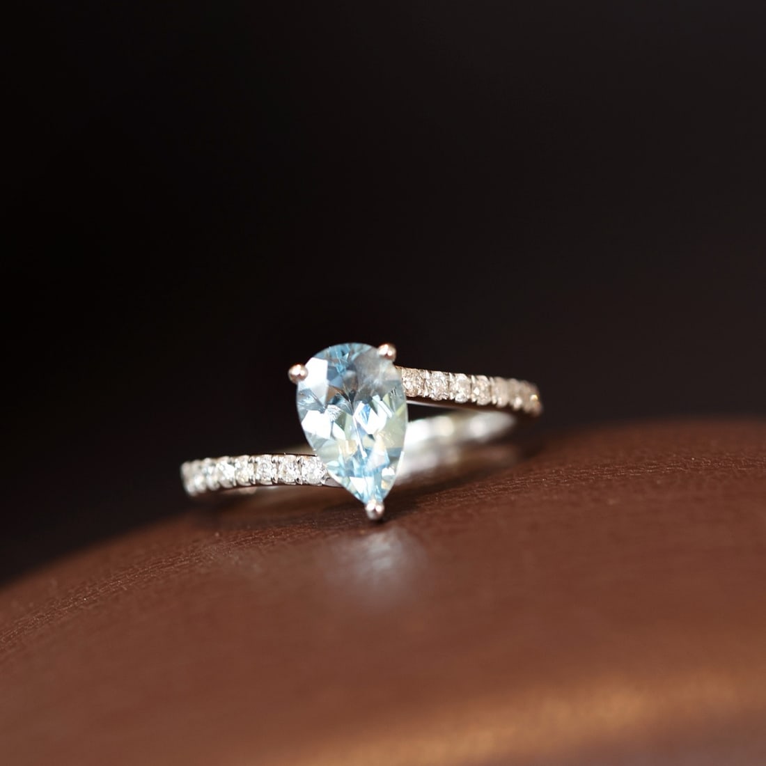 14k Gold 1.31 Ctw Natural Aquamarine & Diamond Ring - 4