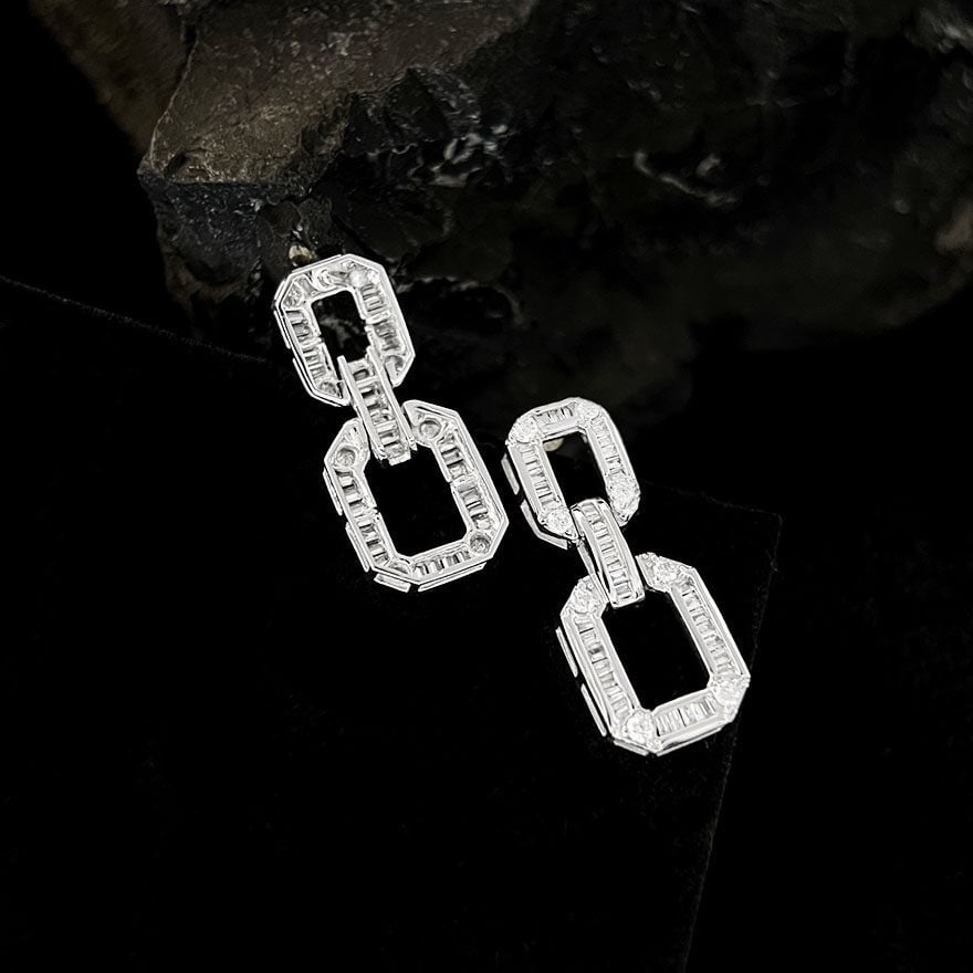 14k Gold 0.8 Ct Natural H Diamond Earrings - 3