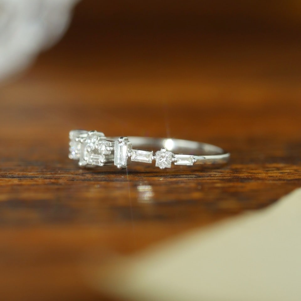 14k Gold 0.40 Ct Natural H Diamond Ring - 3